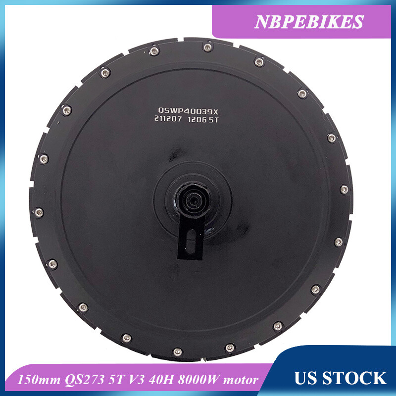 US stock:150mm dropout QS273 40H V3 8000W bare hub motor for motorcycle bike.