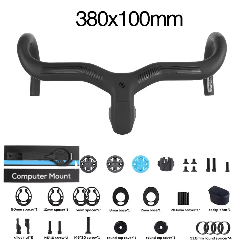 Carbon Road Bicycle Integrated Handlebar Internal Routing Di2 Matte with Mount