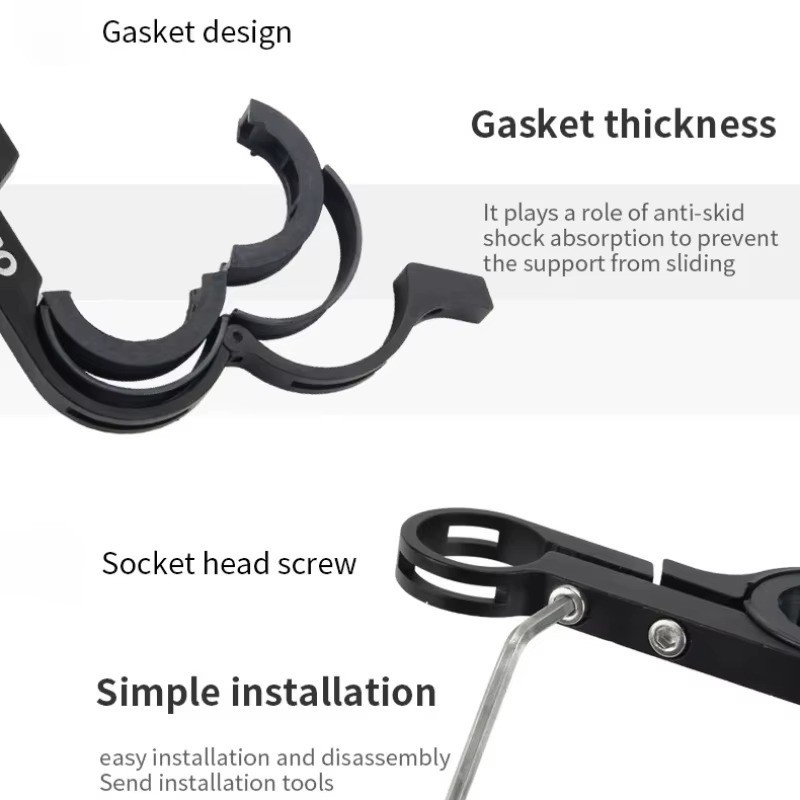 Bike Handlebar Extender Extension Bicycle Bar Mount Headlight GPS Holder Bracket