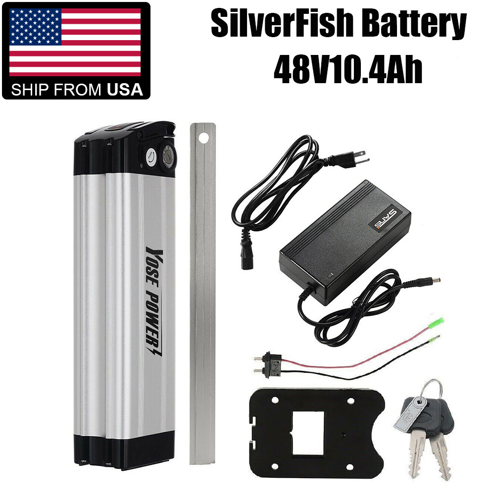 48V Battery Silverfish Lithium Ebike Battery 250W-700W Scooter Electric Adult