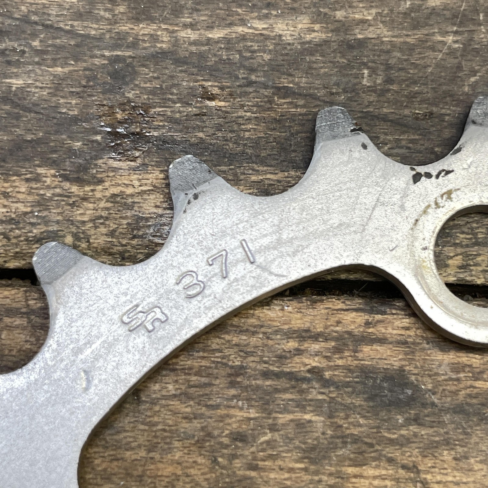 Vintage Sakae Ninja 24T Inner Chainring 74 BCD 5-Arm Silver Steel MTB GRanny