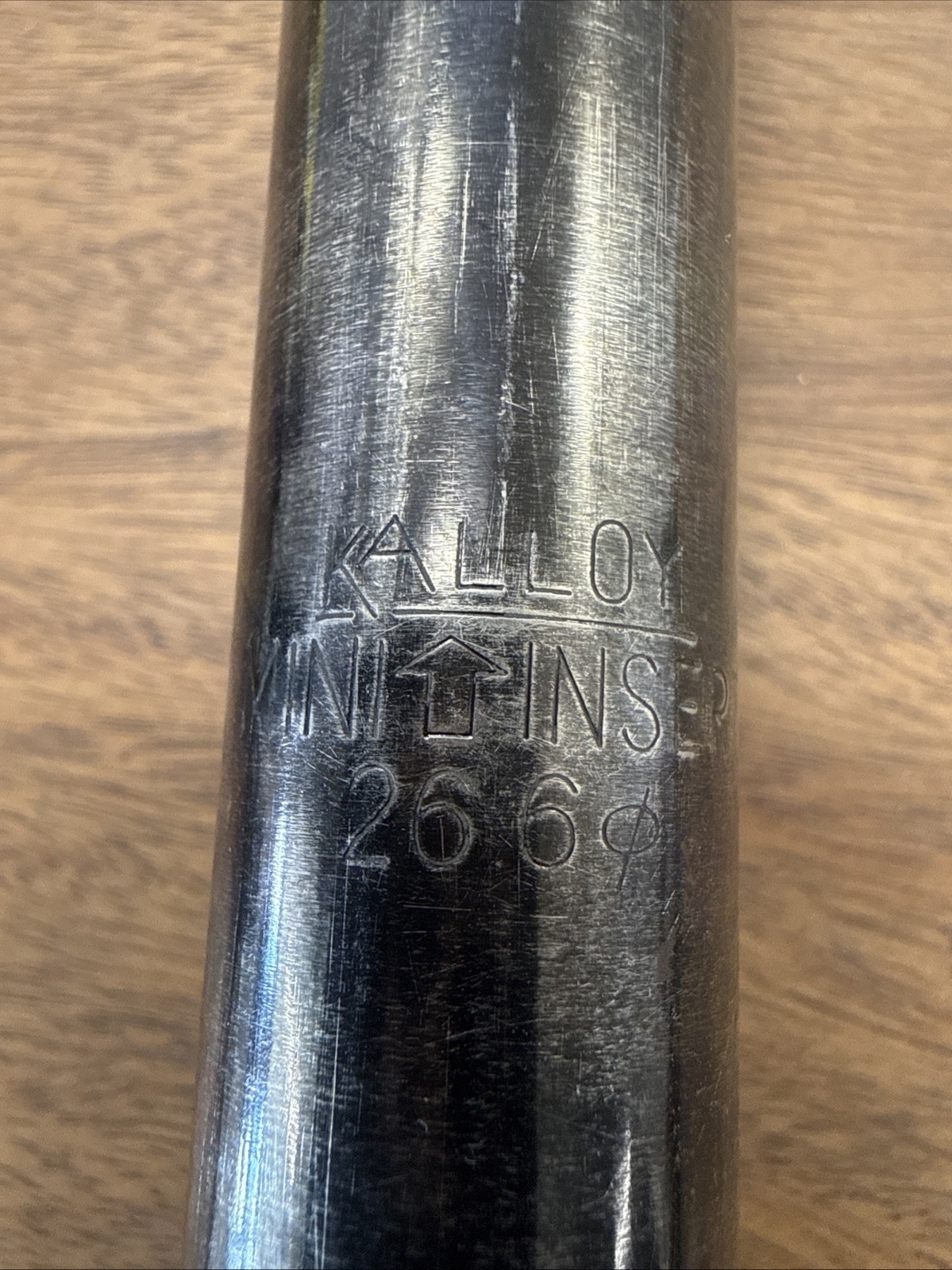 Kalloy Mountain Bike Seatpost 26.6mm x 300mm 4130 Chromoly Steel Black