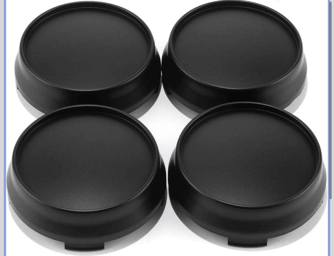 4PCS 66.8mm Wheel Center Caps for OD:66.8mm/2.63″, ID:64.5mm/2.54″ Matte Black