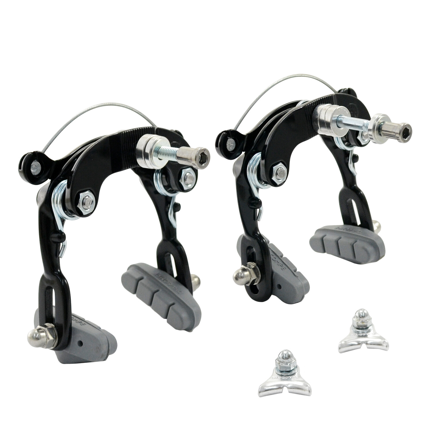 DIA-COMPE DC750 Center Pull Caliper Brake Set (Front+Rear) , Black