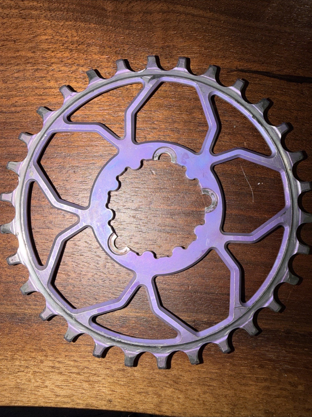 5Dev Titanium Chainring 30t 3 Bolt – Purple