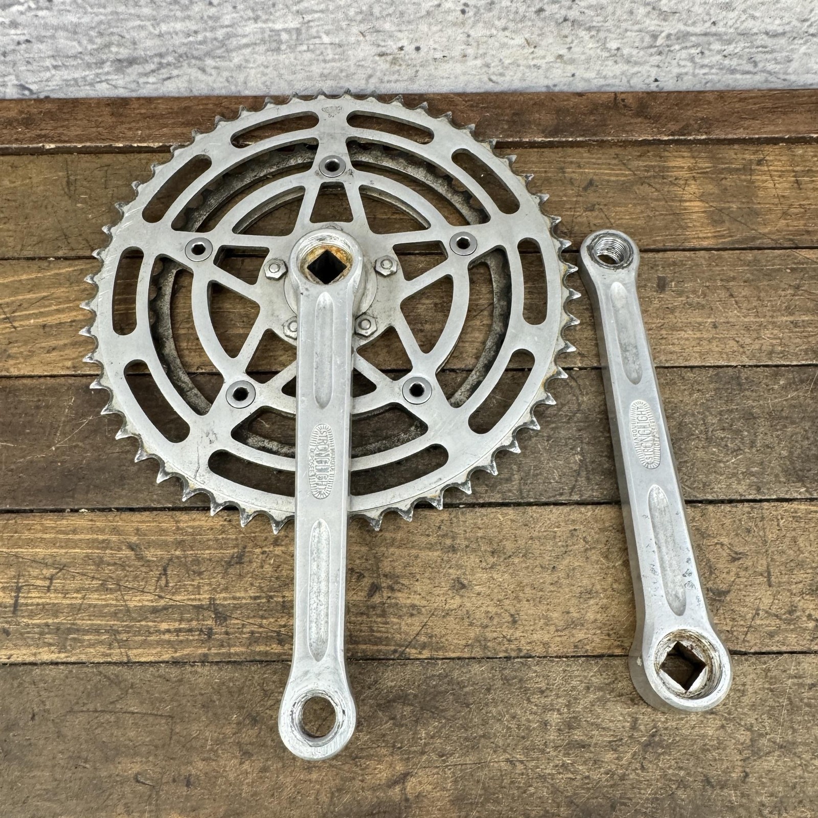 Vintage Stronglight 49D Crankset 170mm 52/40T Road Bike Double Alloy France
