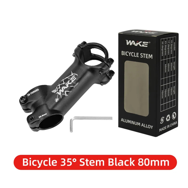 WAKE Bike Stem 31.8mm 25° 35° Ultralight MTB Road Bicycle Stem 60-110mm
