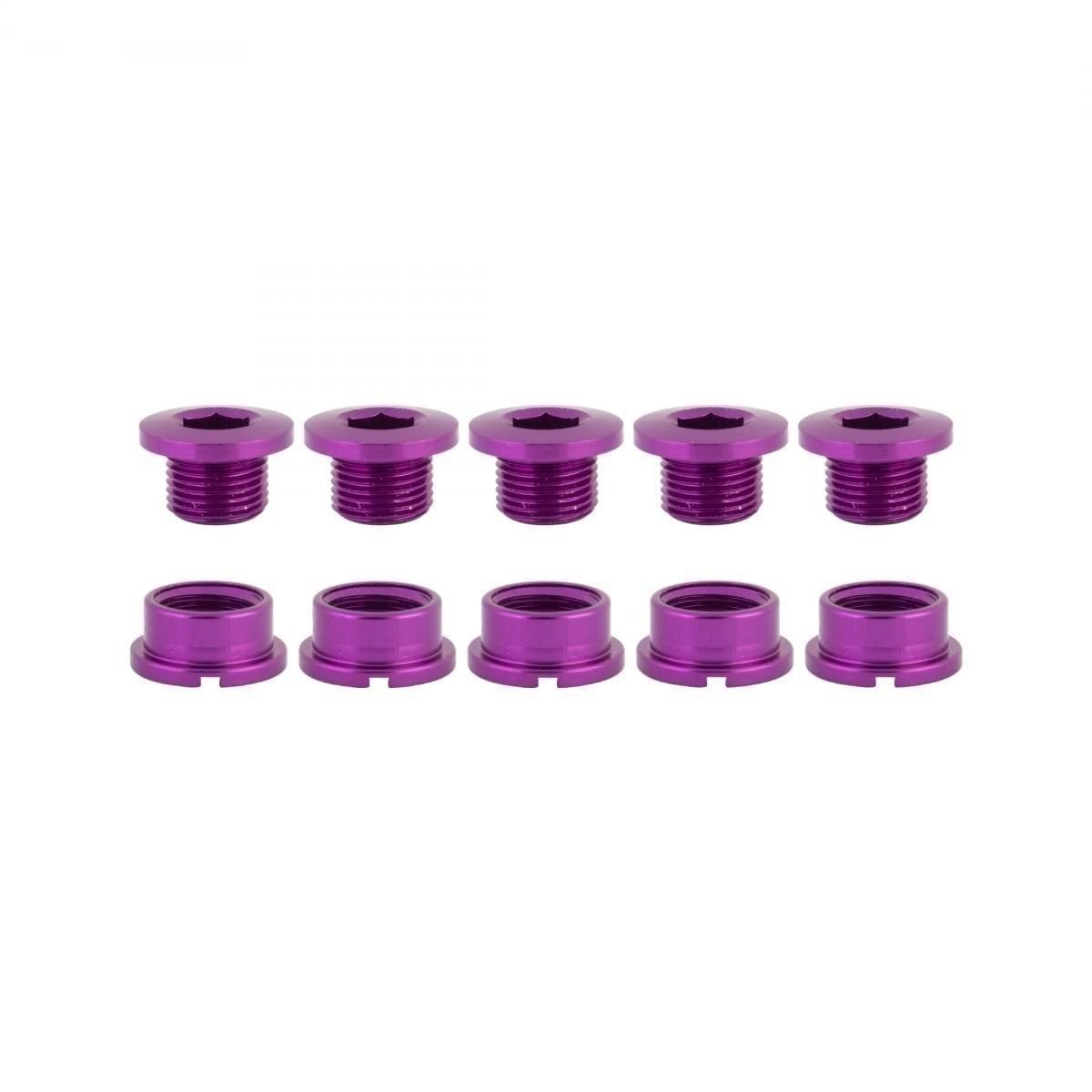 Origin8 Single-Ring Chainring Bolts, Alloy, Purple