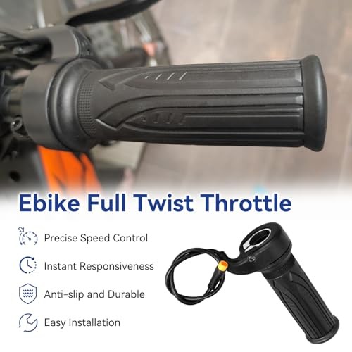 Universal 3 Pin Ebike Throttle Full Twist Compatible with Electric Bike