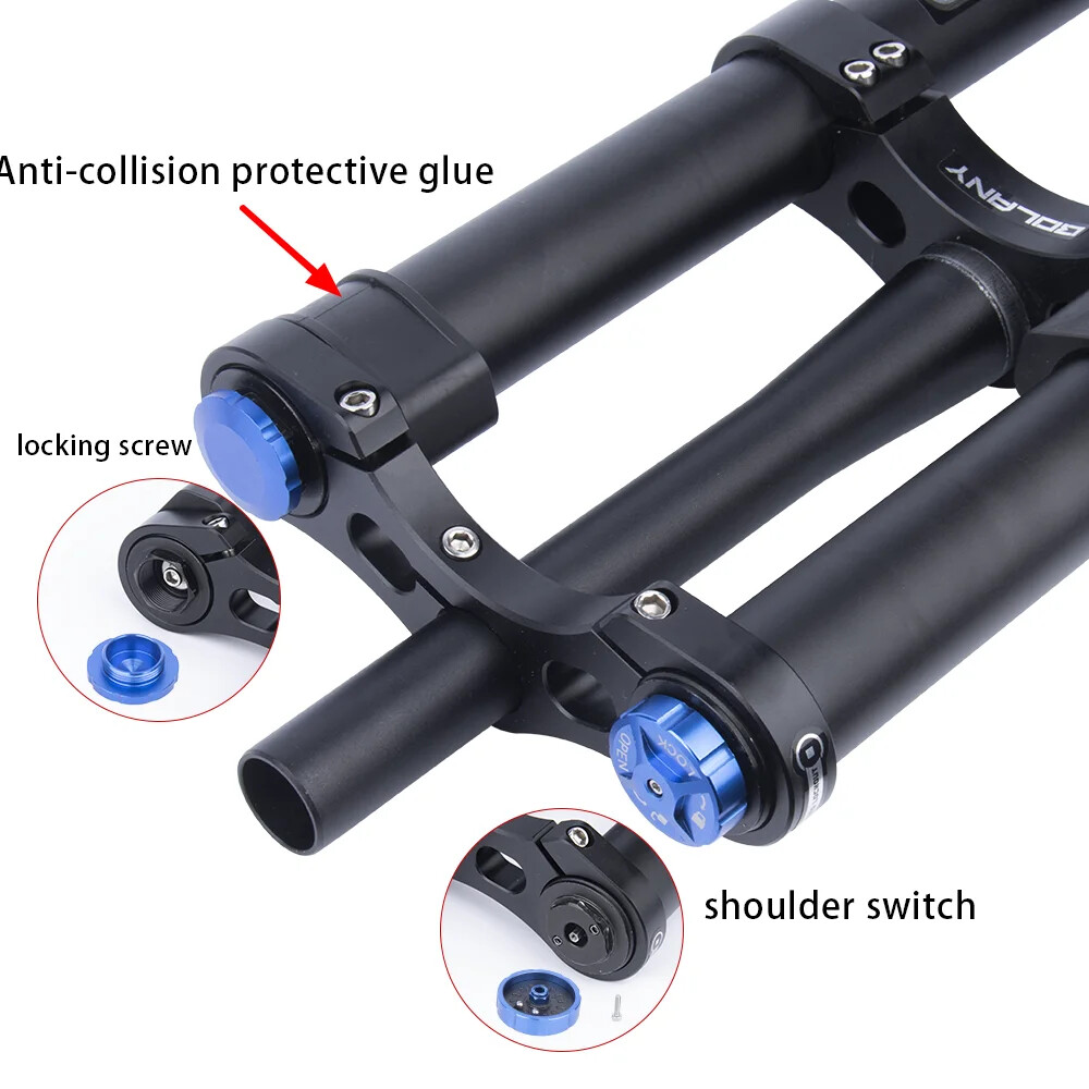 Eectric Bicycle Air Suspension 15*150mm Fork 160MM Thru Axle Inverted Fork
