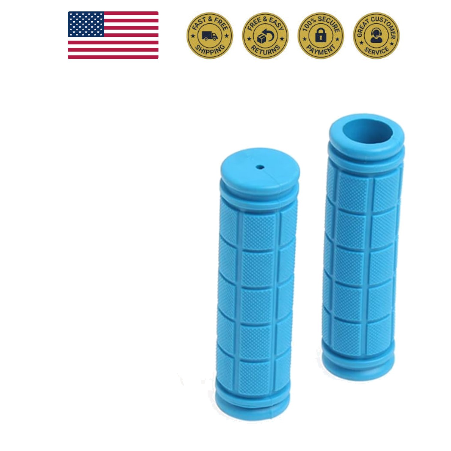 1 Pair Kids Bike Grips Anti-Slip Rubber Bike Handlebar Grips for BMX MTB Bicy…