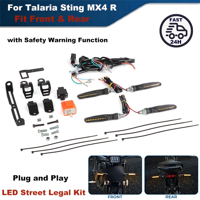LED Street Legal Kit For Talaria Sting MX4 R E-Bike Turn Signal Indicator Lights