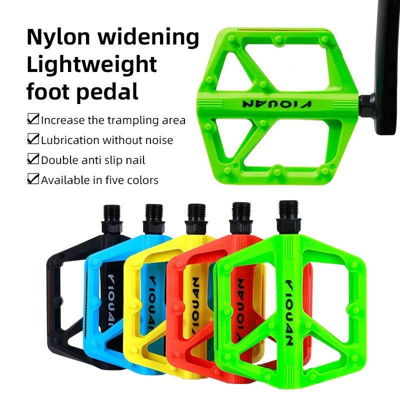 Non-Slip Wide Platform Bike Pedals for BMX, MTB & E-Bikes – 9/16″ Nylon Bearings