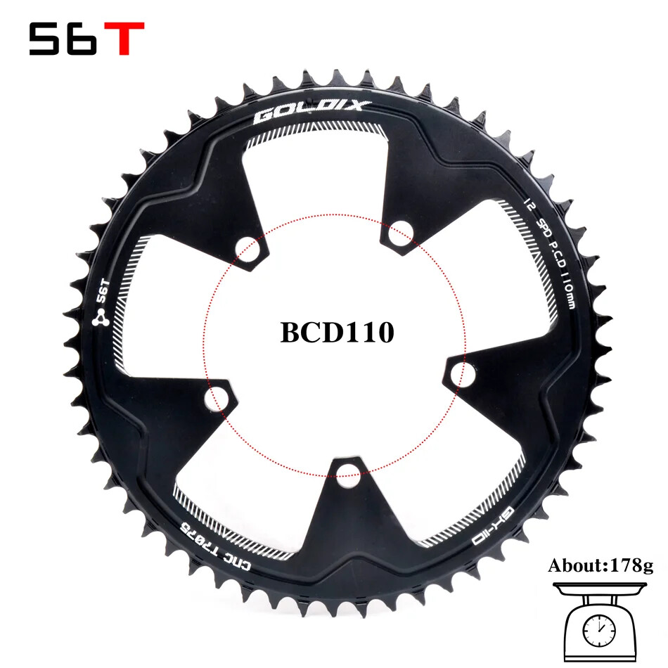 110-5 BCD 110BCD Road Bike Chainring Narrow Wide 38T-58T Bike Chainwheel