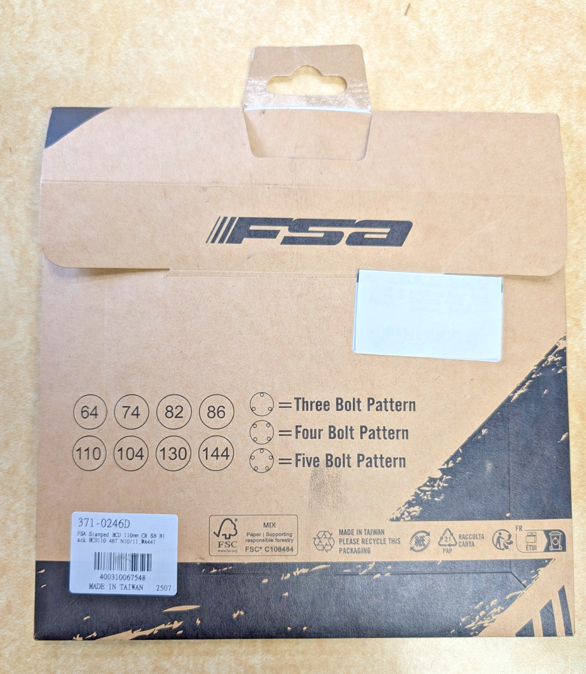 FSA Pro Road N-10/11 110 x 46t Chainring, Black