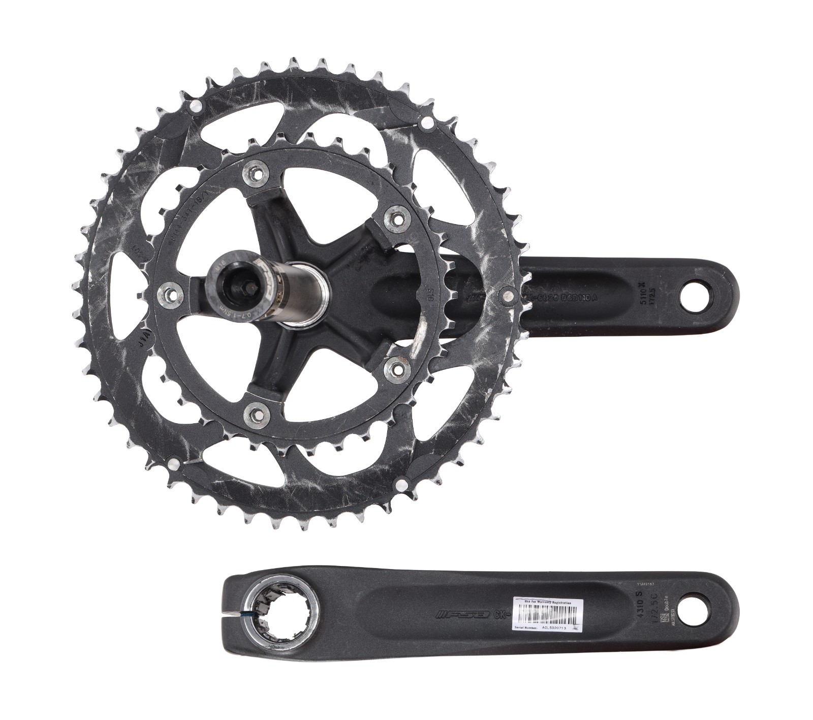 FSA Gossamer 2 x 10 Speed Road Bike Crankset 172.5mm 50/34T 130mm BCD MegaEXO