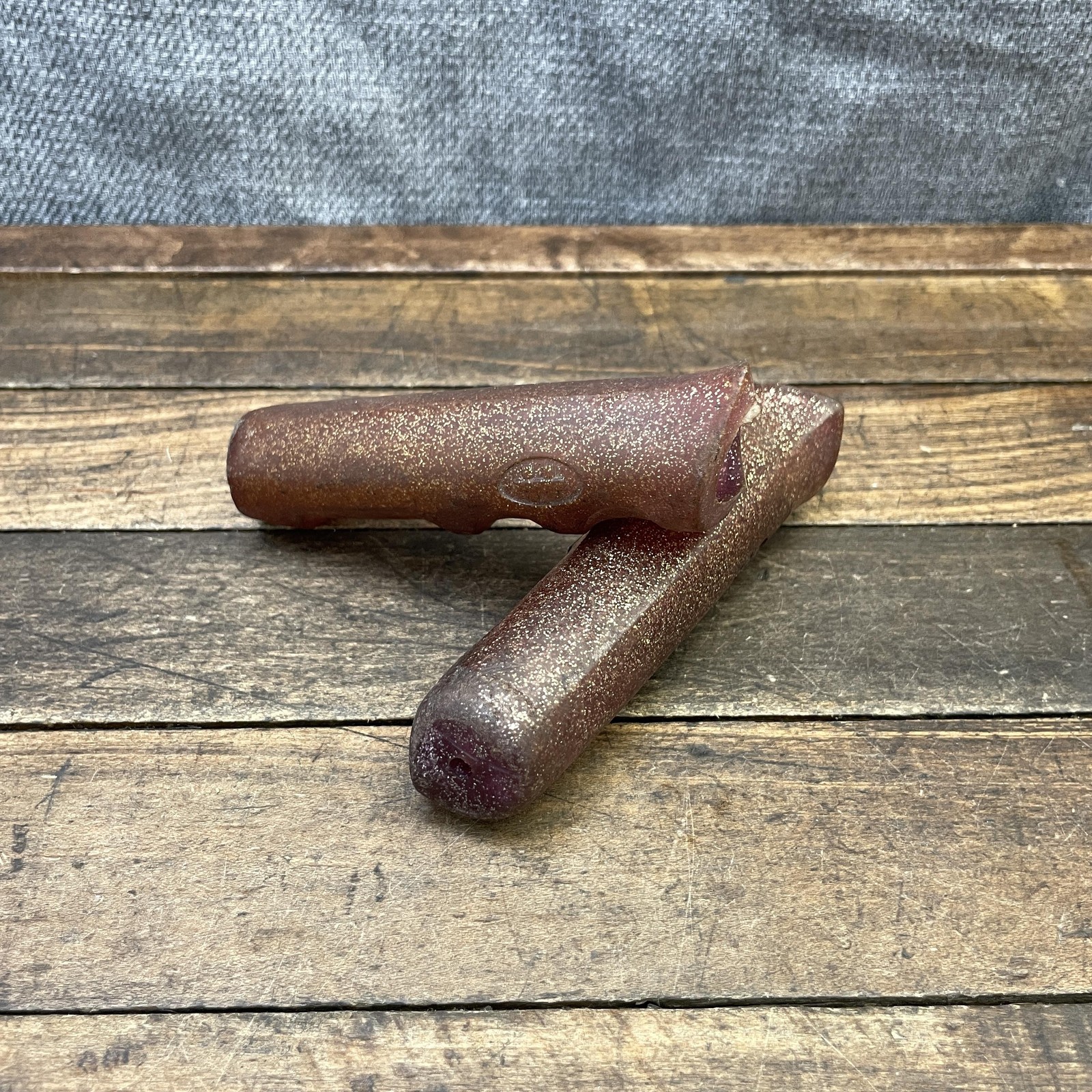Vintage Huffy Handlebar Grips Brown Glitter Sparkle Cruiser Bike Western Flyer