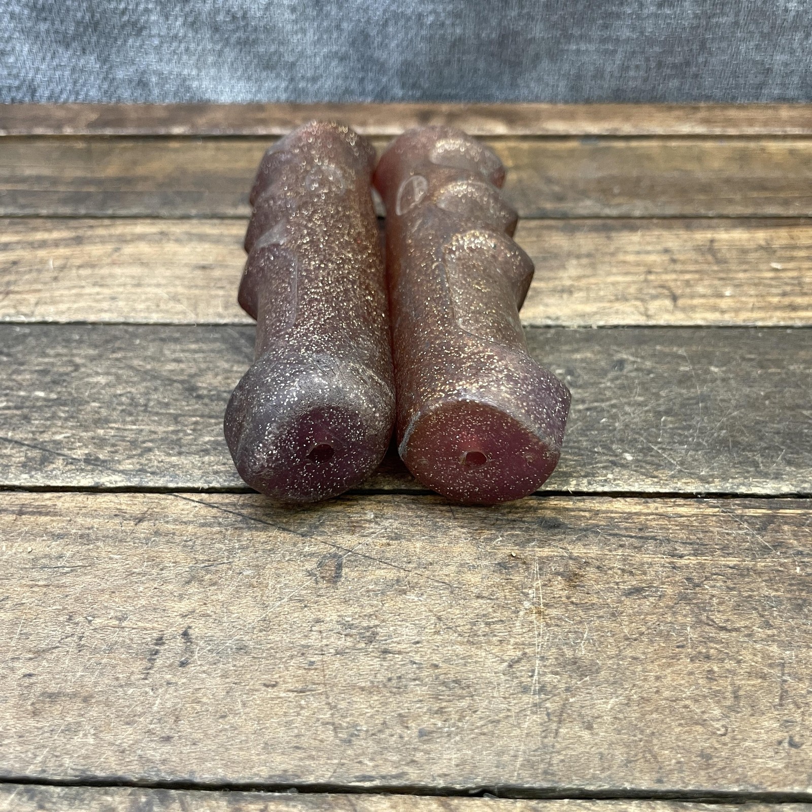 Vintage Huffy Handlebar Grips Brown Glitter Sparkle Cruiser Bike Western Flyer