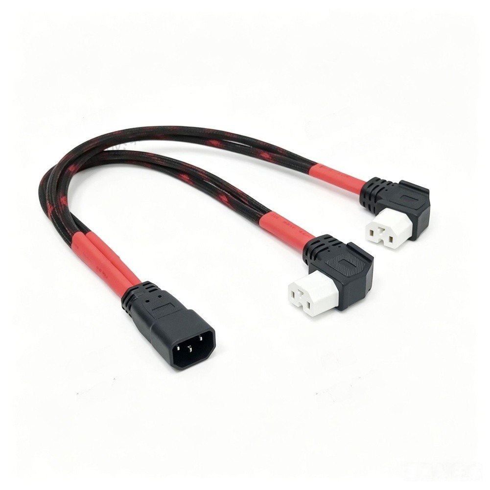 2 Way Power Splitter Cable 90 Deg Elbow Tinned Copper Conductors E-Bike