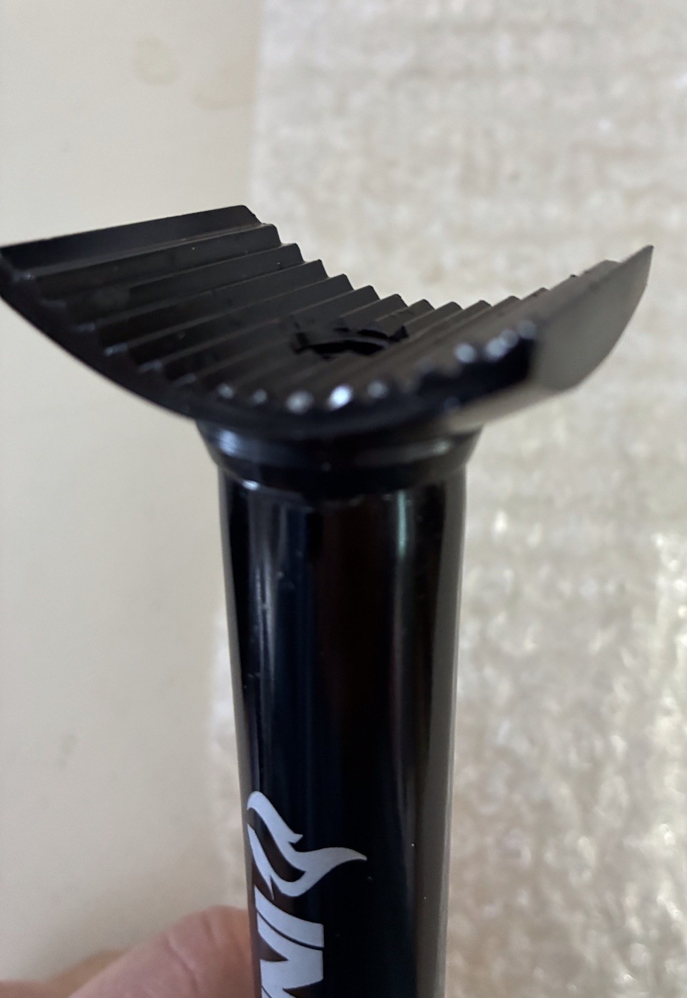 Inferno Pivotal Seat Post 22.2 Gloss Black Mini Junior bmx race Street bike