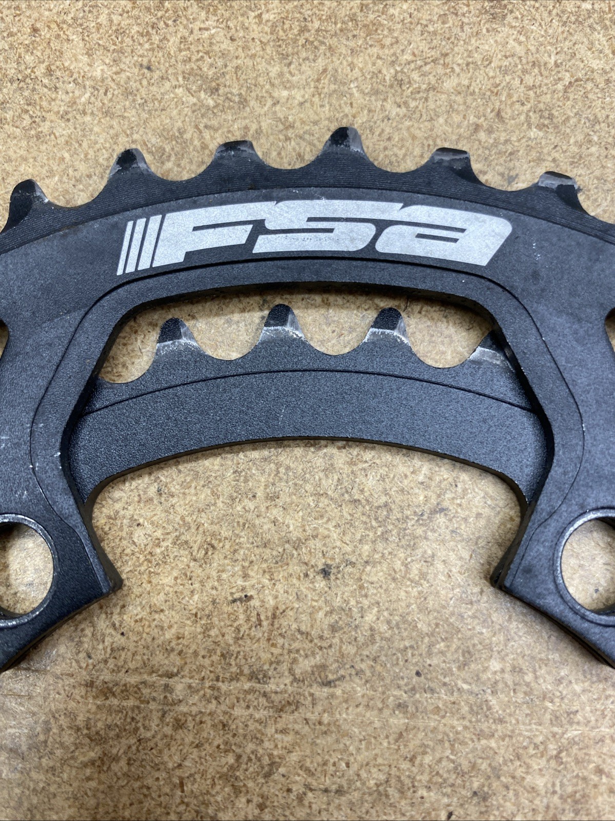 Used FSA Chainring Set 110bcd 46t/36t 10 Or 11 Speed Black Double Chainwheel