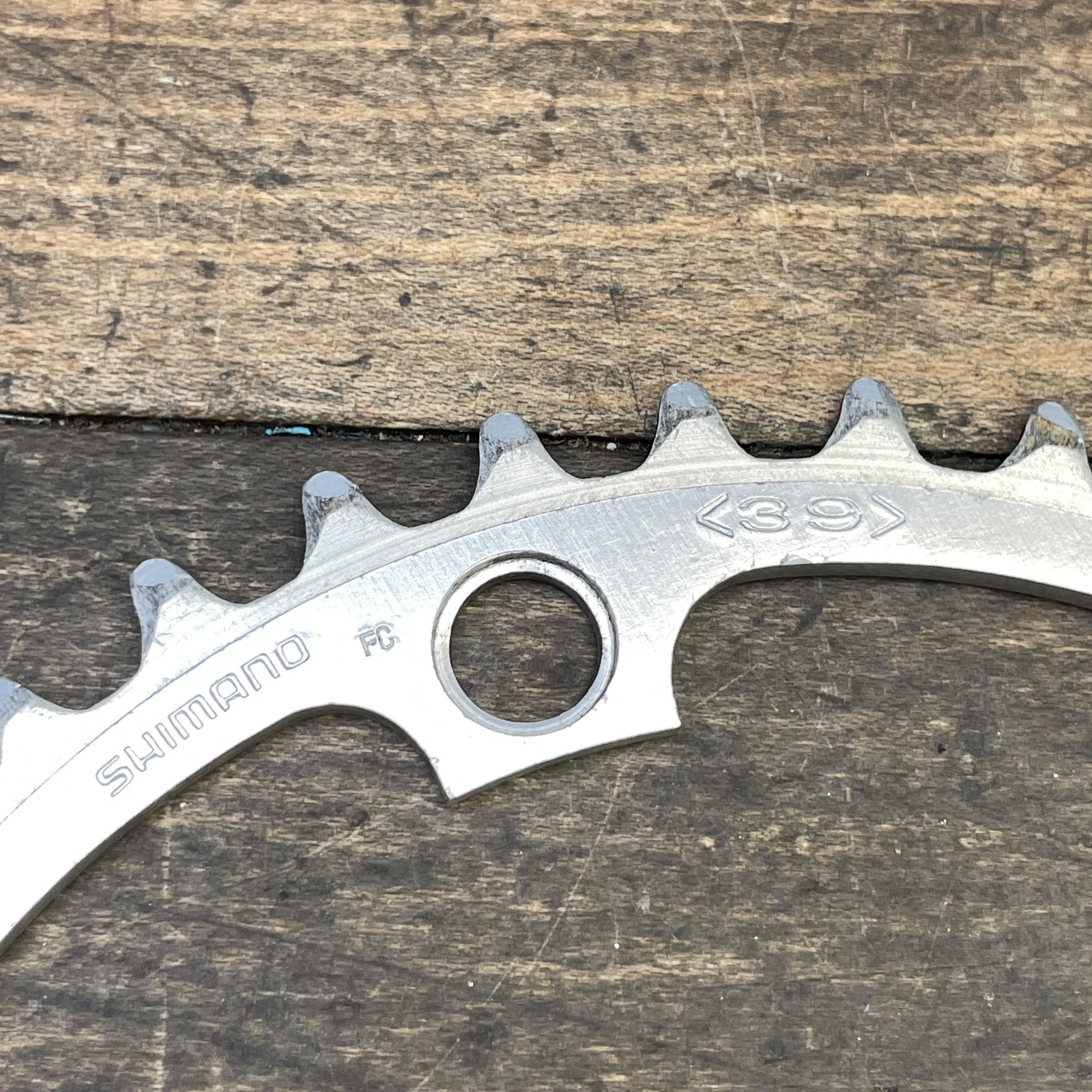 Vintage Shimano 39T Chainring 130 BCD 5-Arm Silver Road Racing Bike