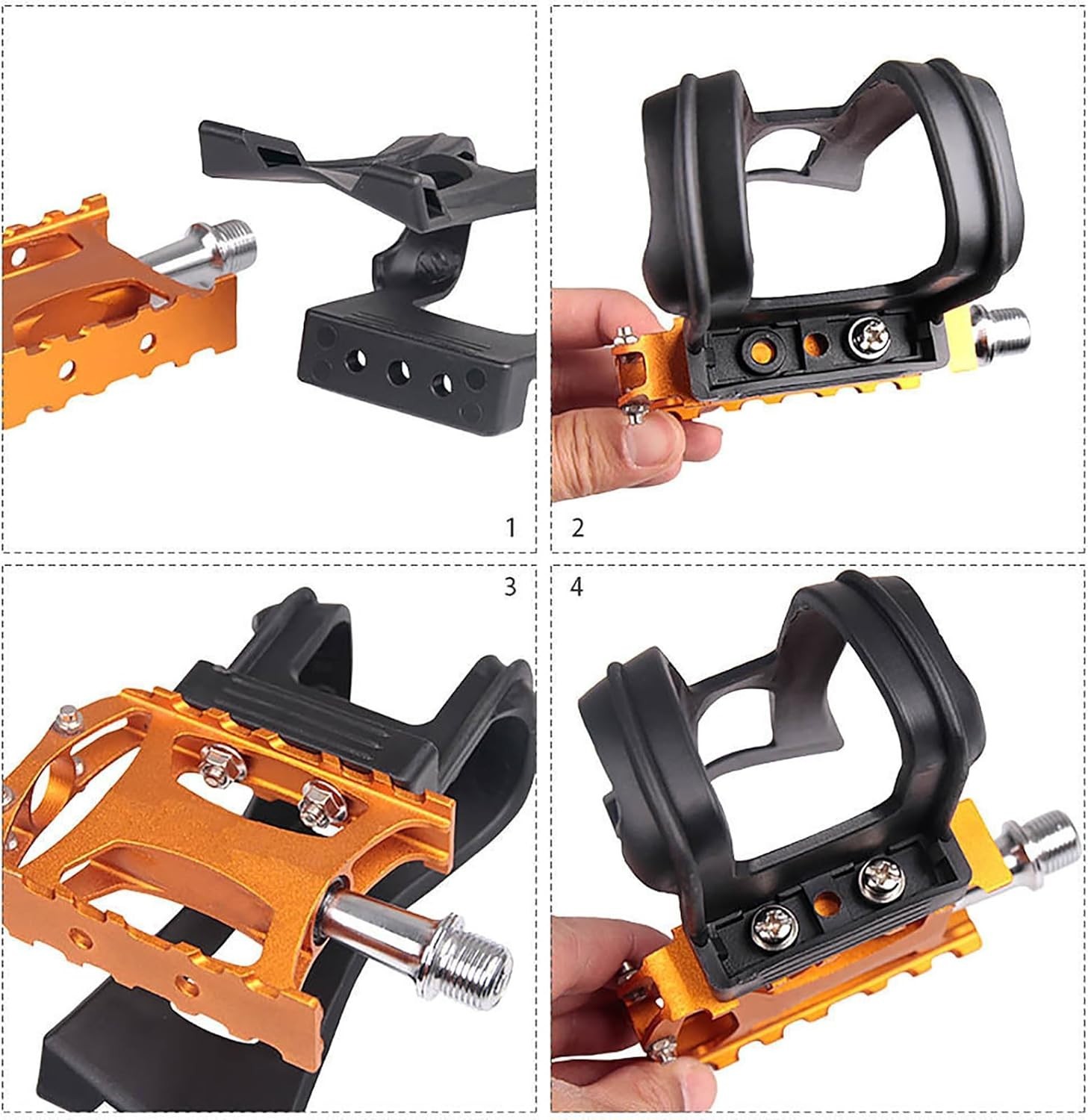 Bicycles Pedal Half Clip Road Bike Strapless Toe Pedal Clip Mountain Bike Cyc…
