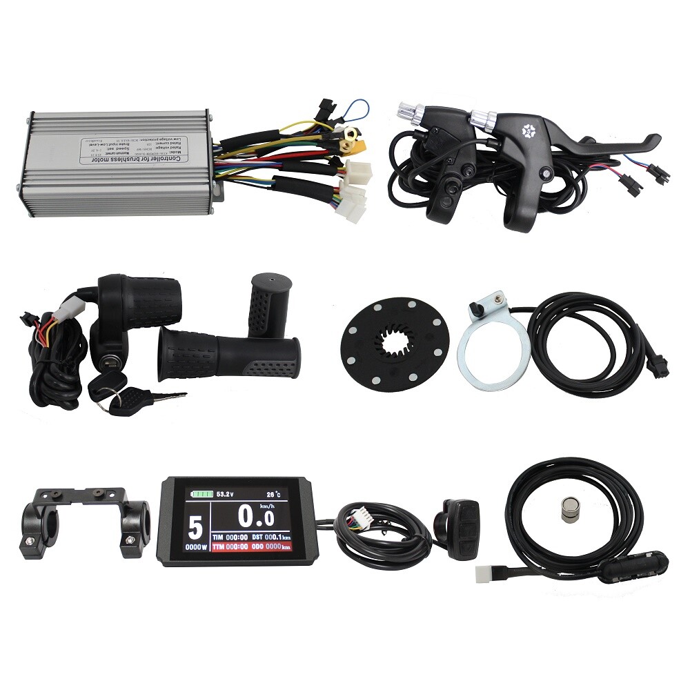Ebike 36V/48V 500W/750W 25A Controller+LCD+Throttle+Brakes+PAS+Speed Sensor kit
