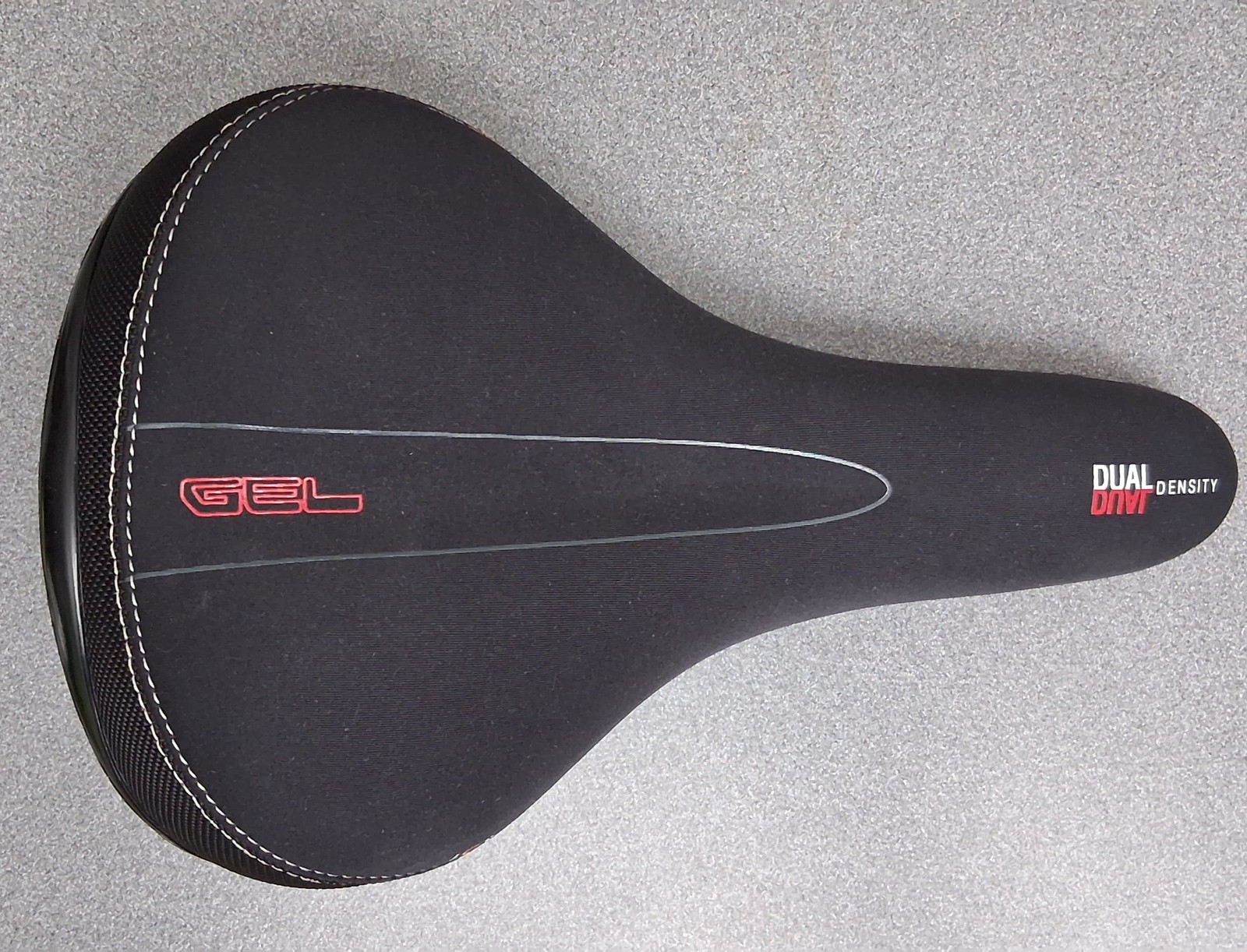 Serfas Dual Density Saddle – 279mm x 171mm, Steel Rails, Black