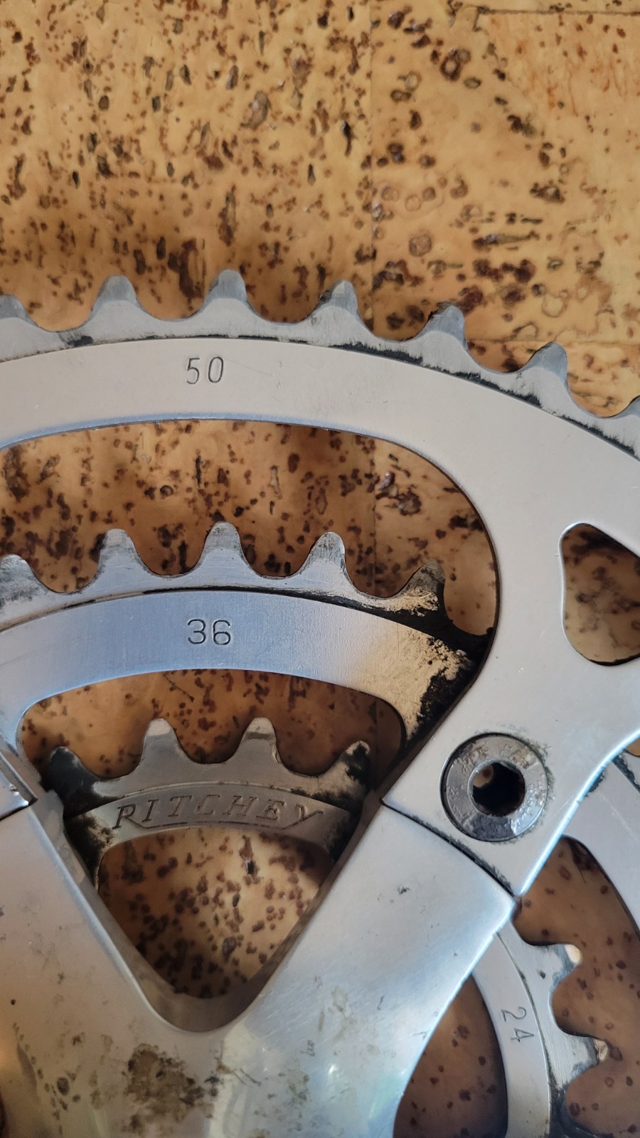 Used Ritchey Logic Triple Crankset 180mm Sugino Square Taper 110/74