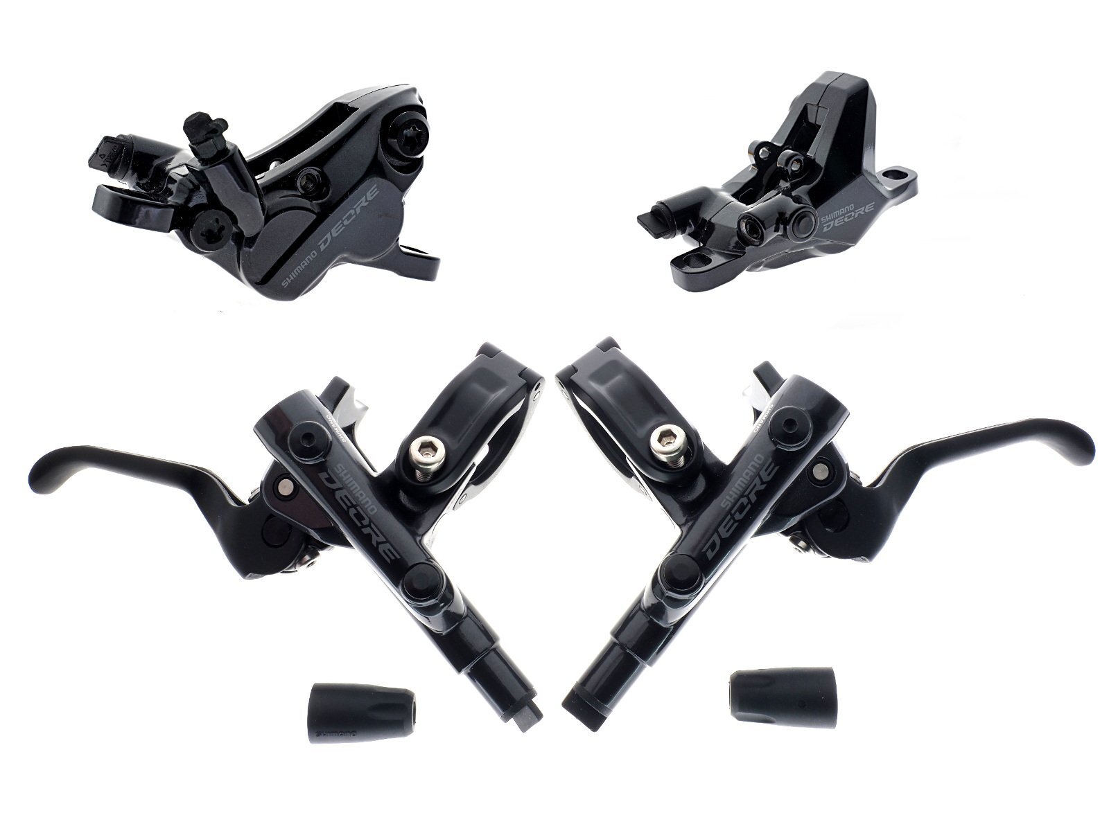 Shimano Deore BL-BR-M6100/BR-M6120 I-Spec-EV Disc Brake Lever/Caliper Set (F+R)