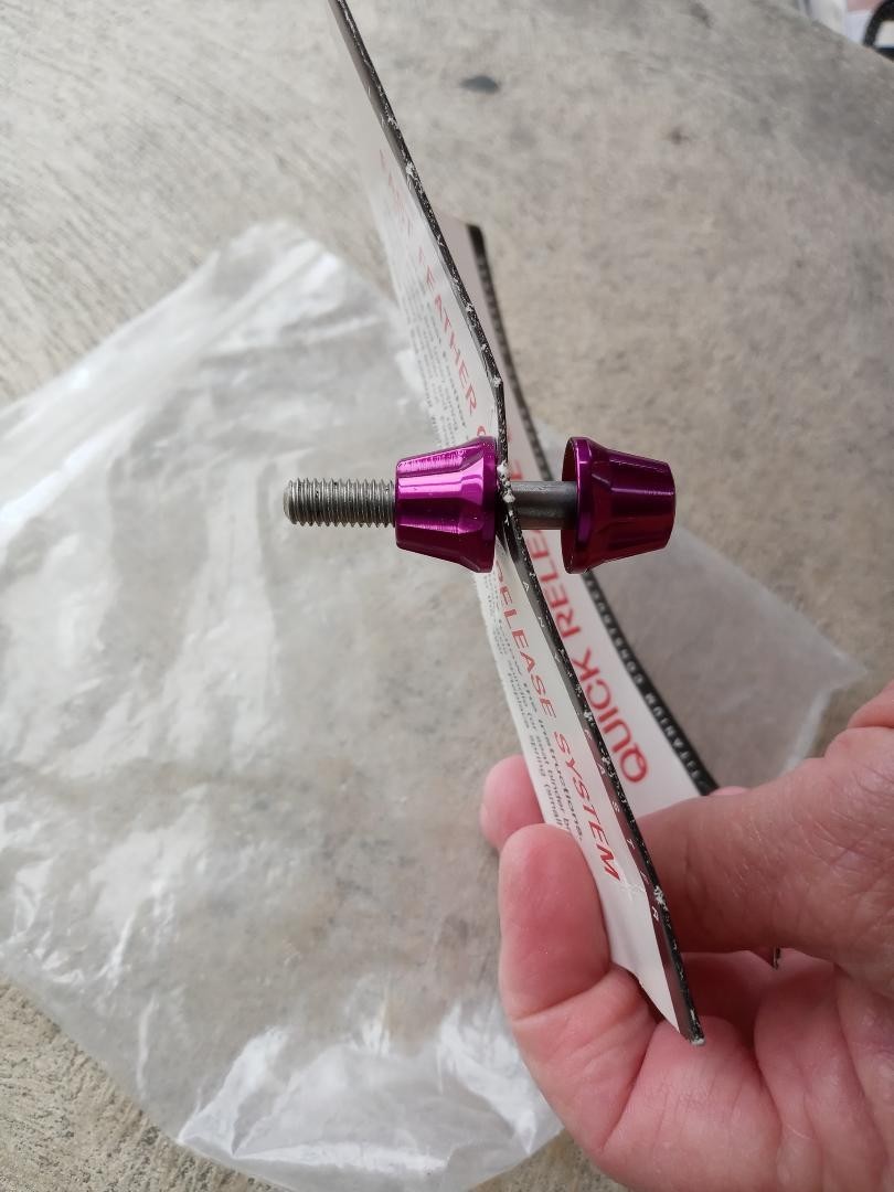 Vtg. Fast Feather Purple/Violet Ti Mtn SEAT POST Lock Nut Mint/NIB + Allen!