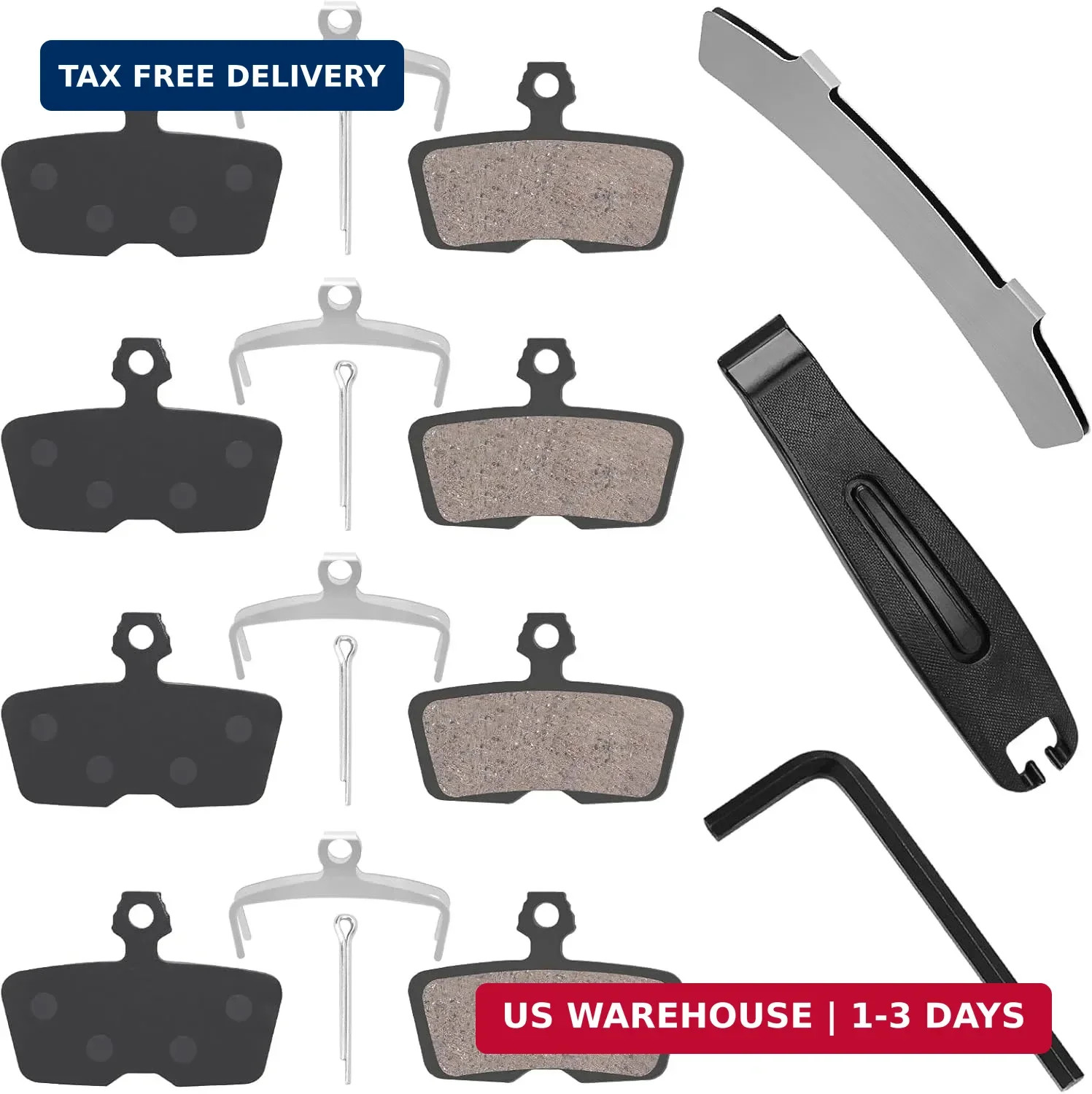 4-Piston MTB Bike Brake Pads Compatible with SRAM Code,Code R,Code RSC and Guide