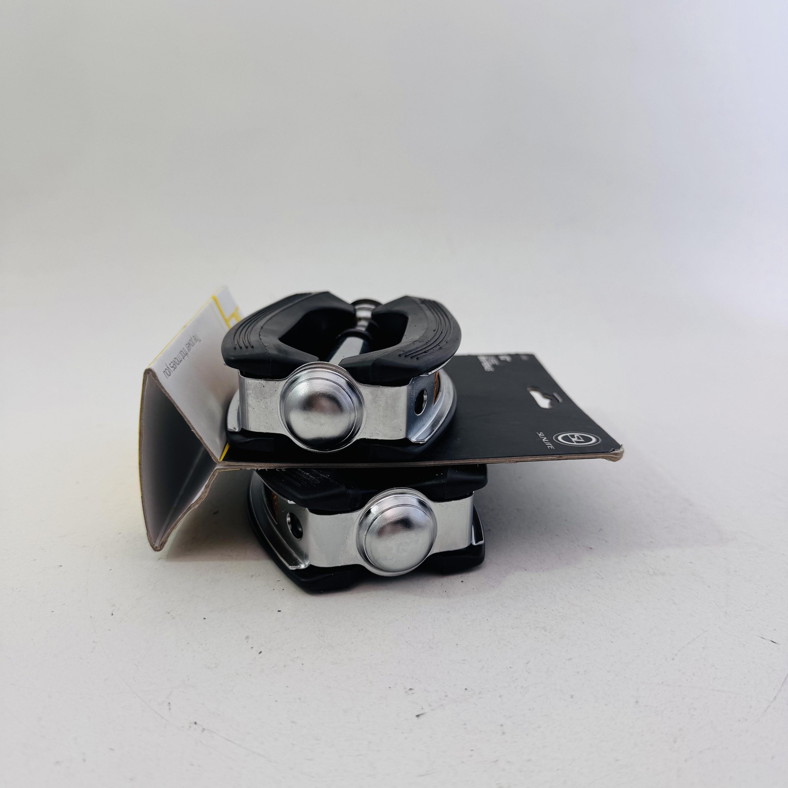 Sunlite Classic Bow Platform Bike Pedals 1/2 PVC In Black Silver Reflectors A35