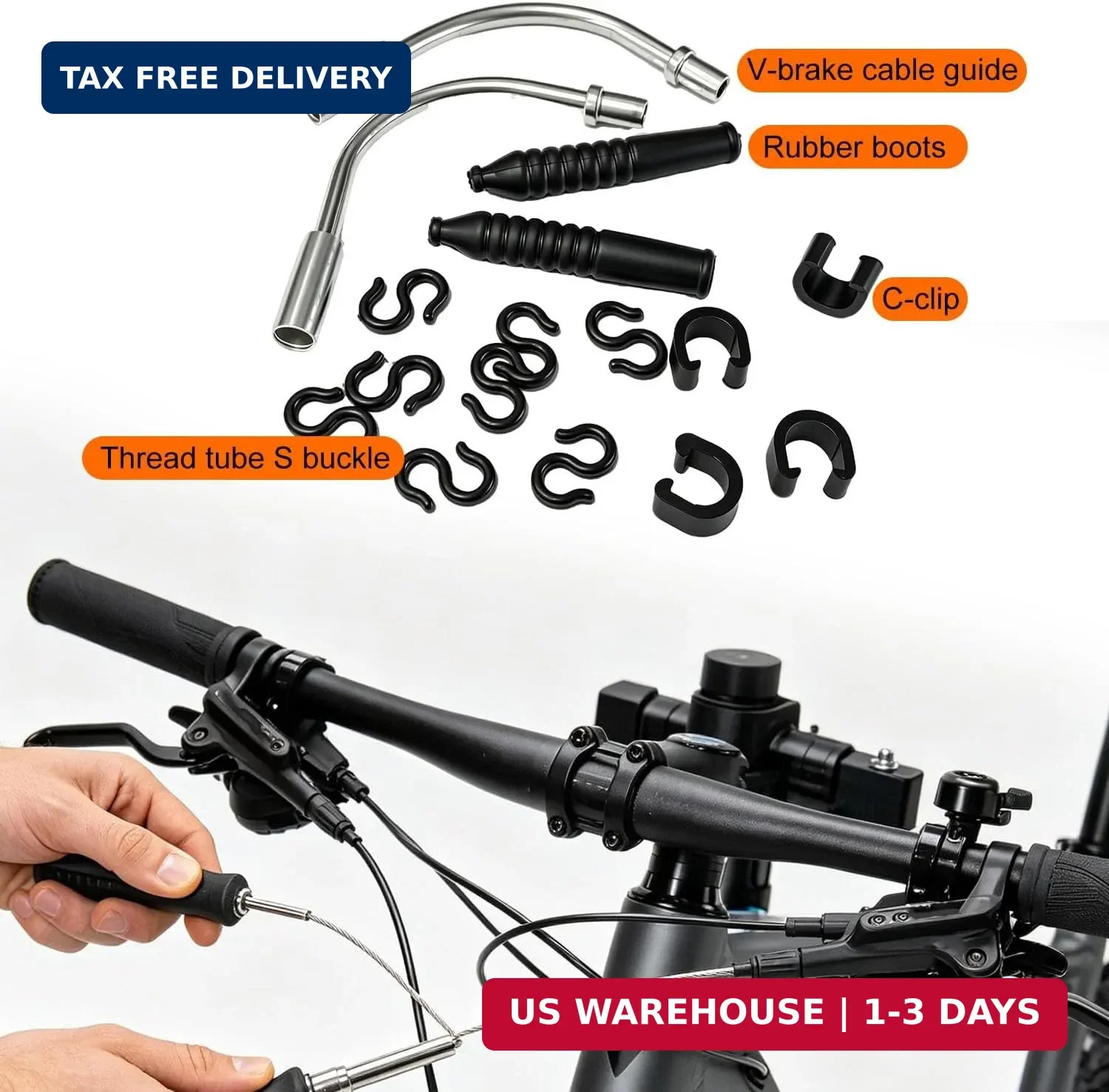 weideer 107PCS Stainless Steel Wire Cutter Bike Brake Cable Housing Shifter Cabl