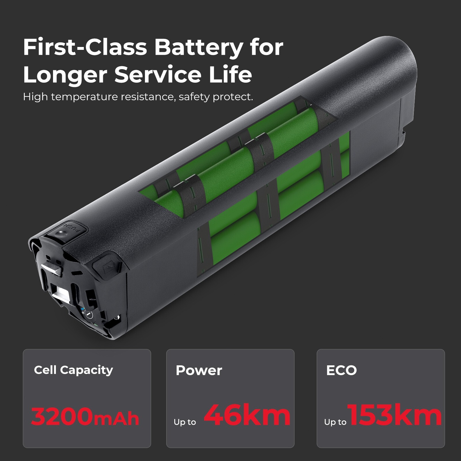 Lectric XPress XPeak 1.0 Electric Bike Battery 48V 12.8Ah Ebike Battery