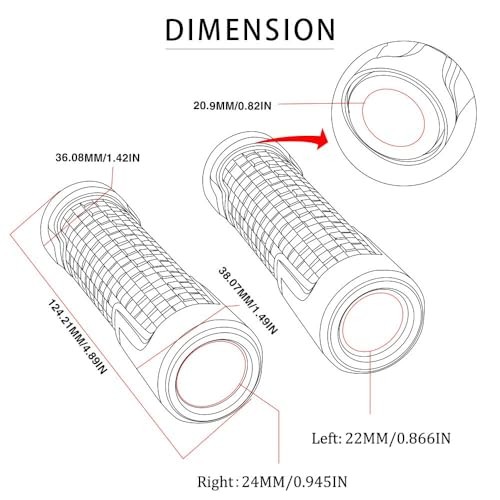 Universal 7/8″ 22mm Motorcycle Handlebar Grip for YZF R1 R6 R125 R6S R25 R3