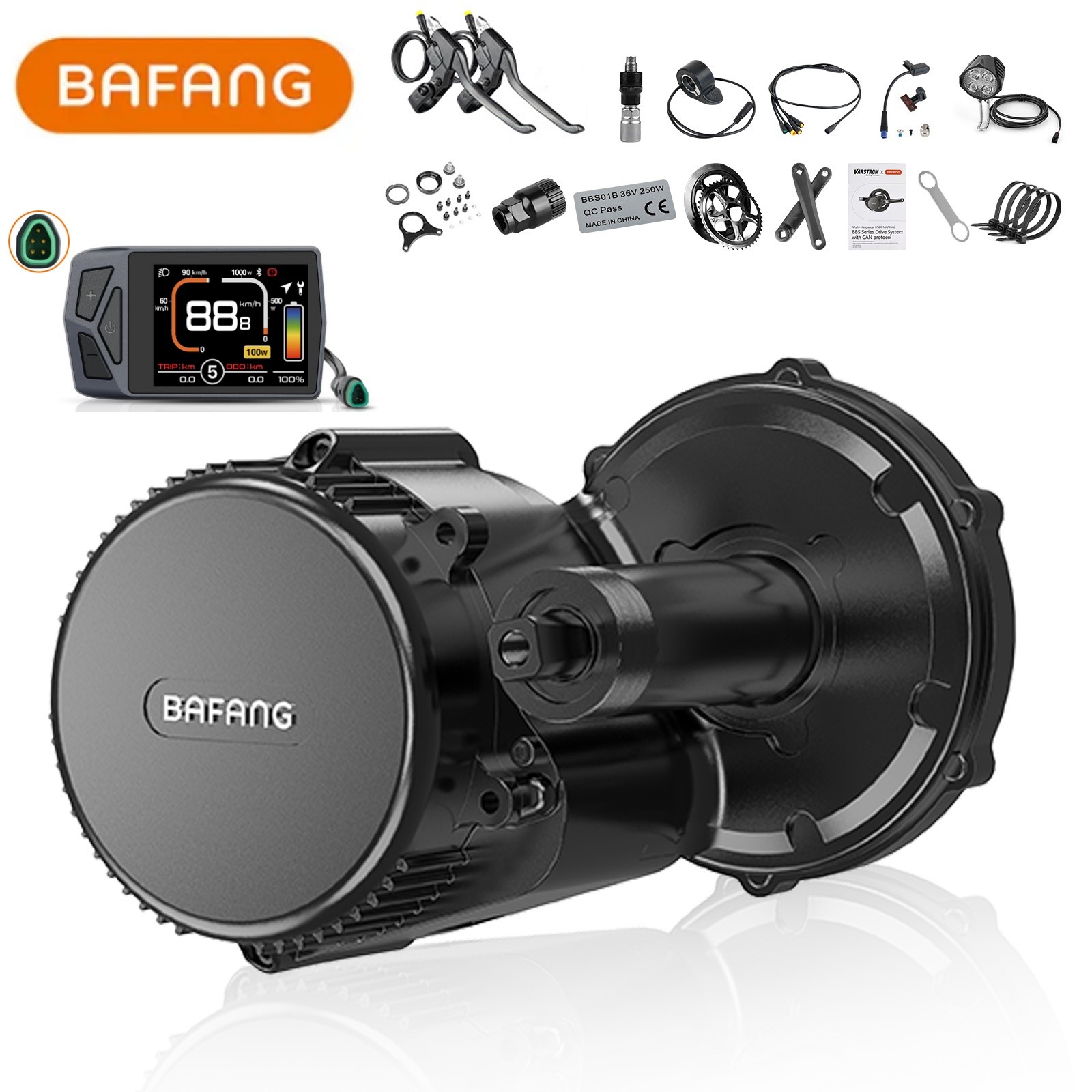 BAFANG BBS02B 48V750W68-73MM Mid Drive Motor Conversion Kit DIY Electric Bicycle