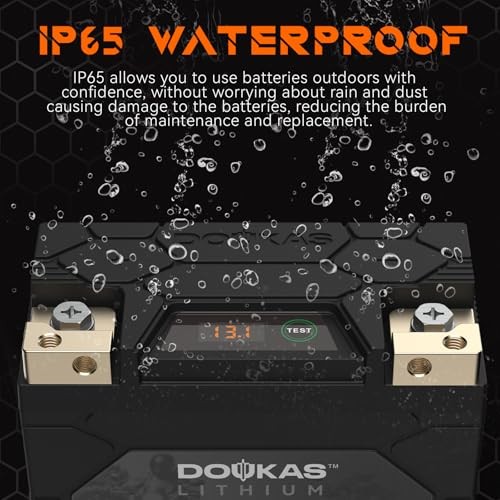 DKL12 YTX12-BS 550A LiFePO4 Motorcycle Lithium Battery, [+ -] YTX12-BS 4Ah 550A