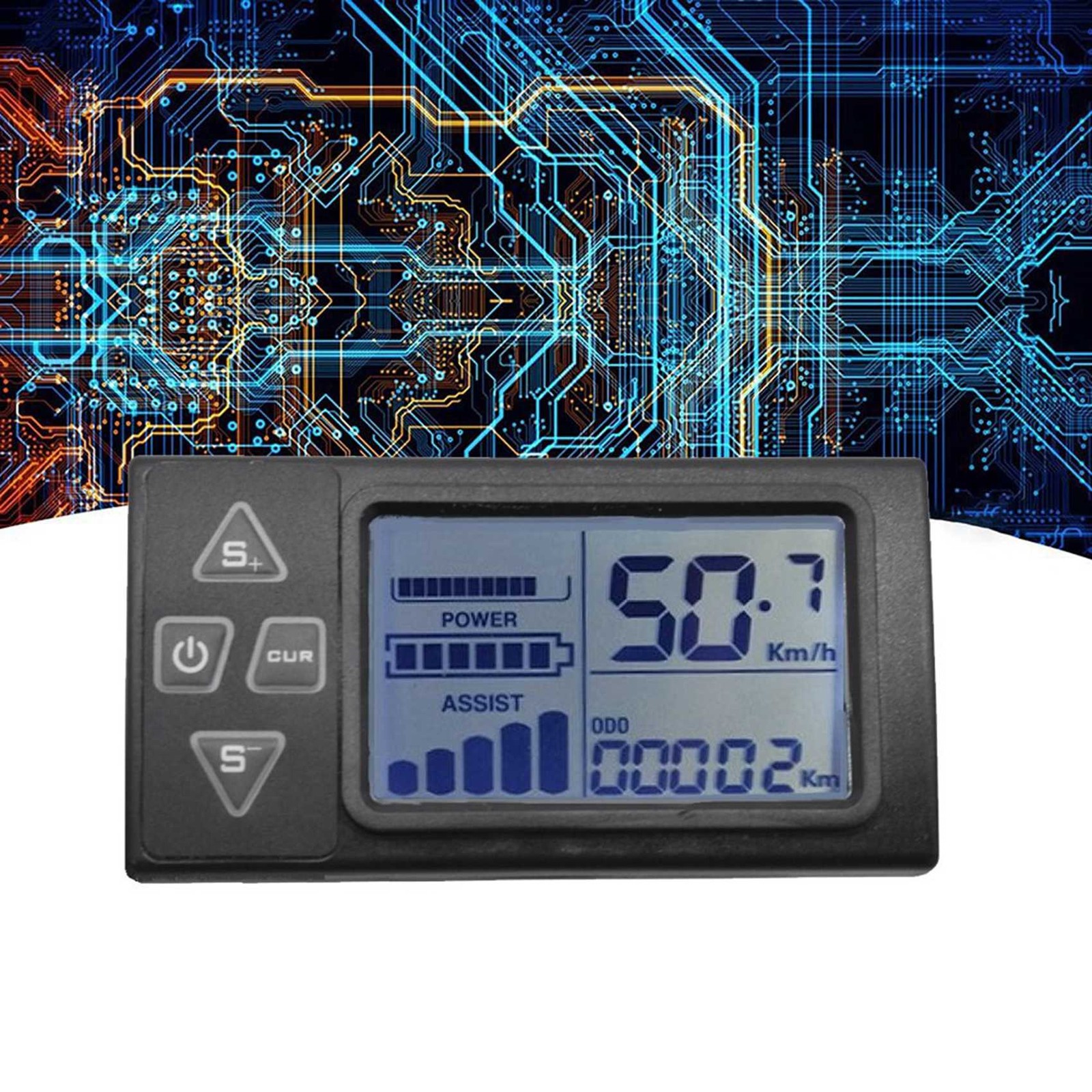 2X 24V 36V 48V 60V S861 LCD Ebike Display Dashboard Meter for Electric Bike9330
