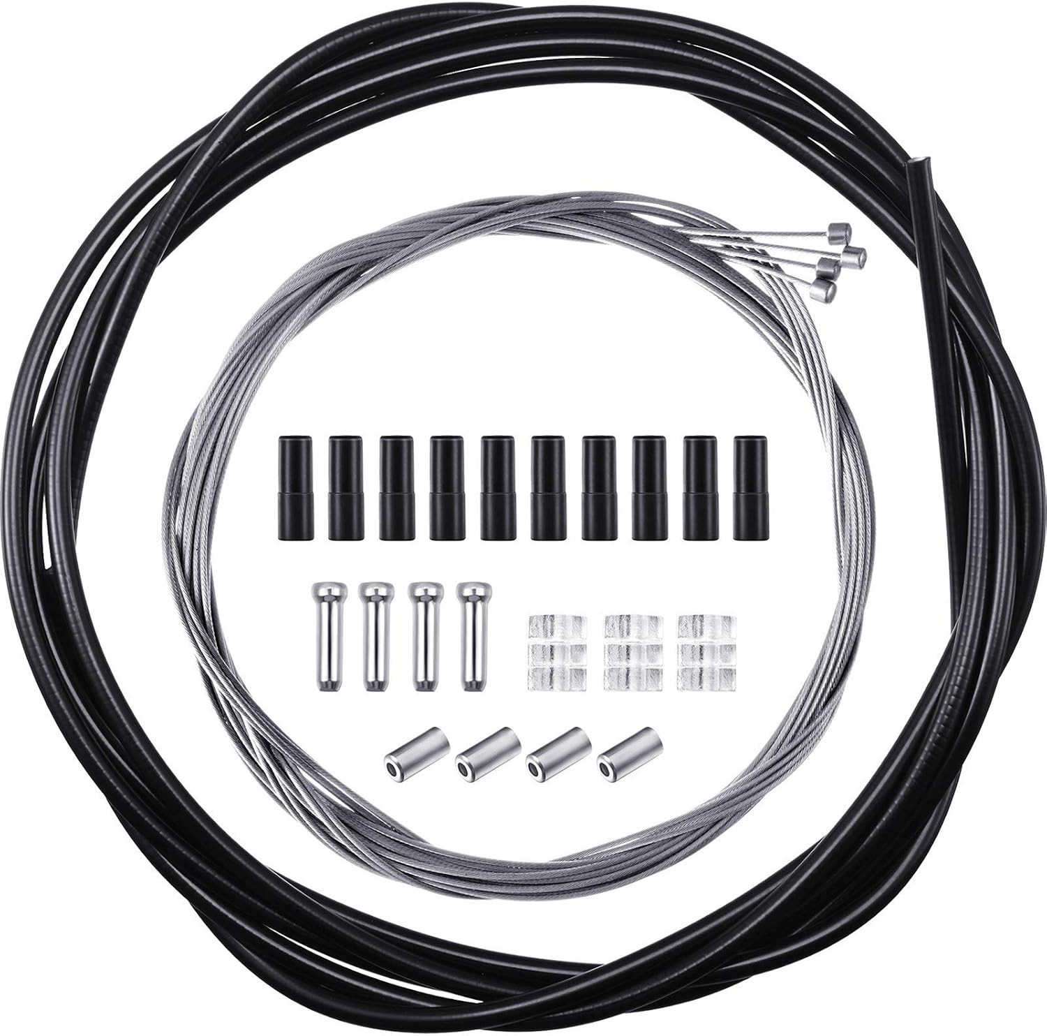 4 Pack Bike Gear Cable Kit – Universal Shifter Housing for Mountain & Road Bikes
