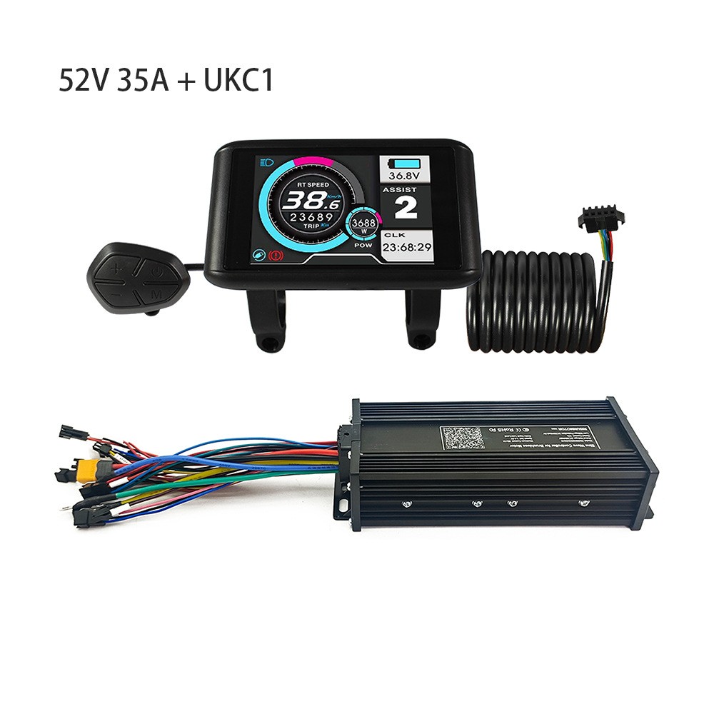 E-Bike 36V 48V 52V 35A 750W-1500W Sine Wave Controller+EN06/SW900/UKC1 Display