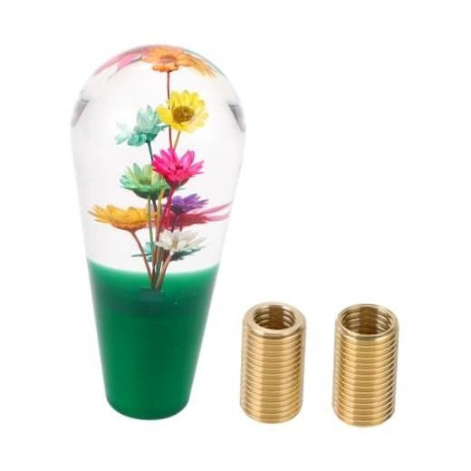 Flower Shift Knob Universal Gear Shifter Knob Acrylic Stick Shifter Lever Green