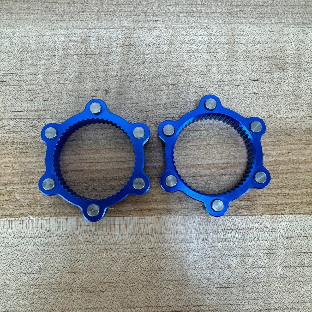 Light Use! Bucklos Pair 6-Bolt to Center Lock Disc Brake Rotor Adapter 64g