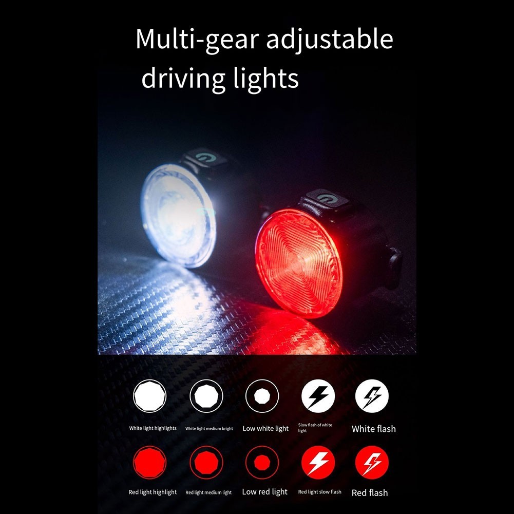 Waterproof LED Bike Lights Set USB Rechargeable Front and Rear Safety Lighting