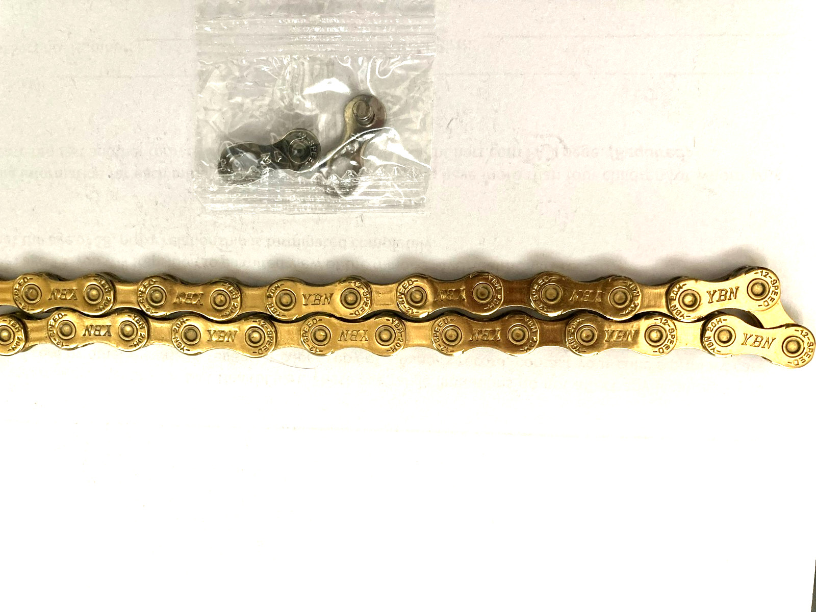 YBN New 12 Speed Bike Bicycle Chain Road MTB 126 Link & Master Link – Gold