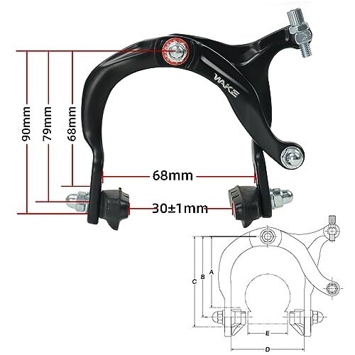 FOMTOR Bike Brakes Calipers, C Brake Set, Bike Brake Calipers Assorted Colors