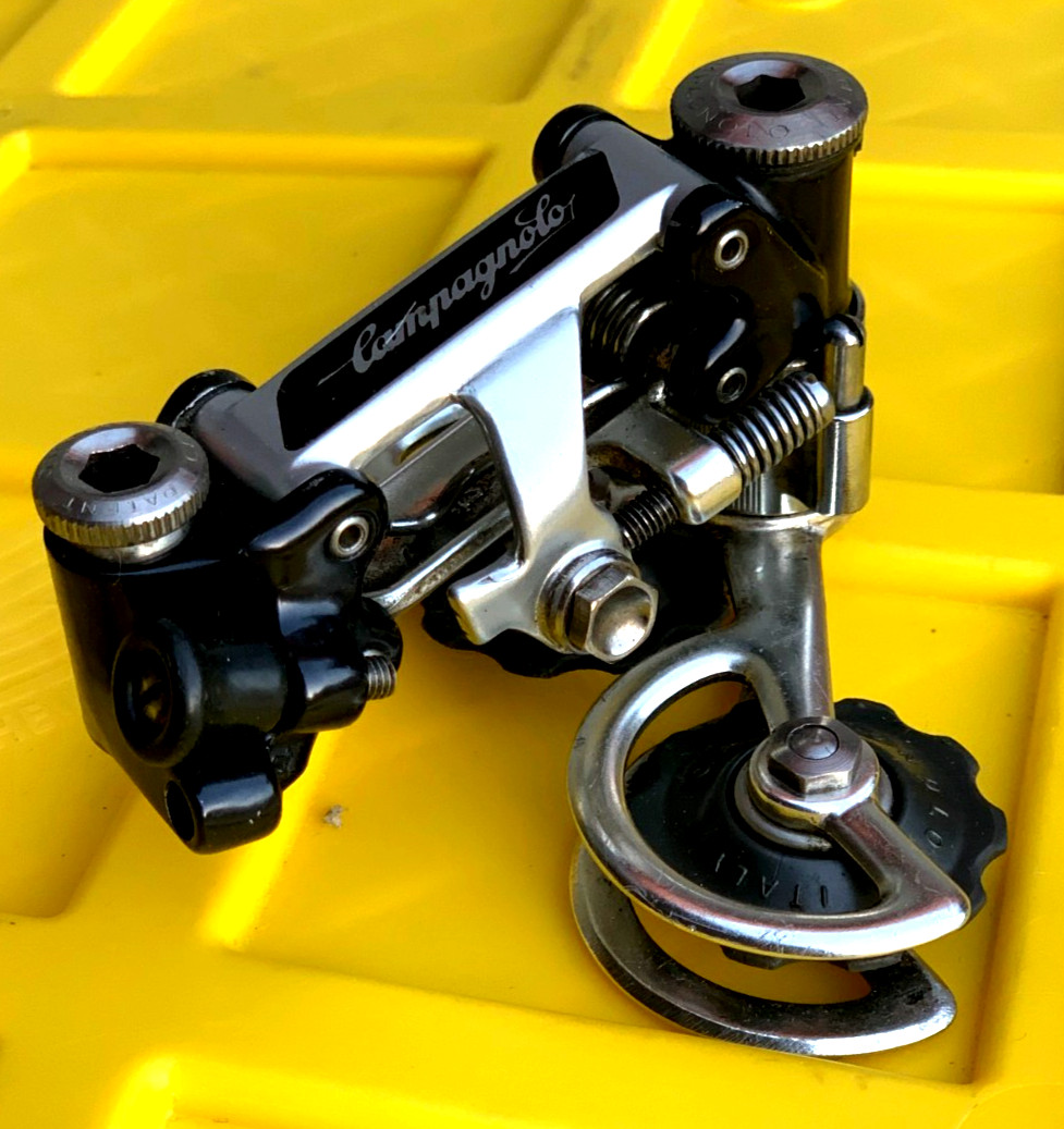 Vintage CAMPAGNOLO #4001 SUPER RECORD 5/6sp Rear Derailleur w/ Titanium Bolts
