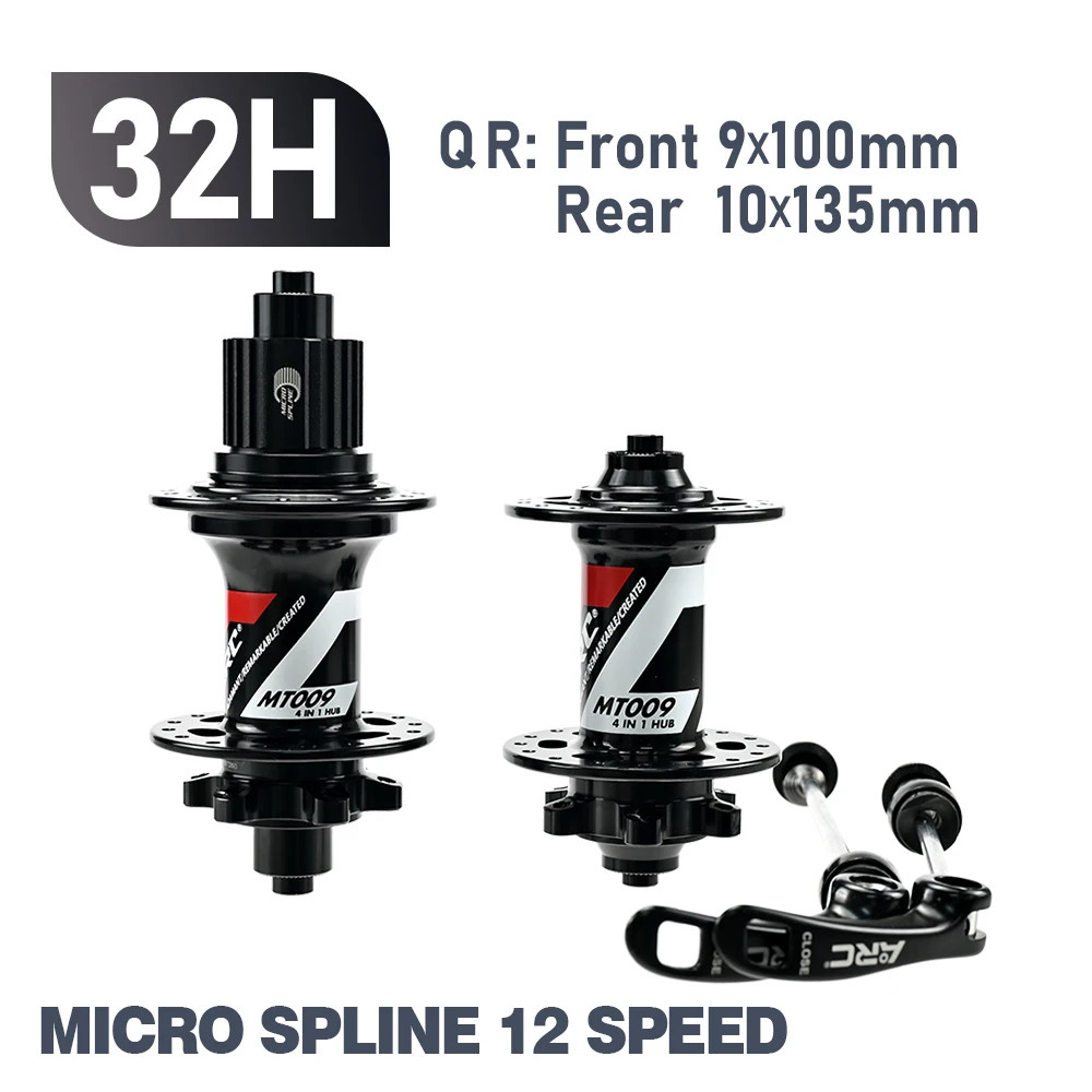 6 Pawls Hub MT009 MTB Hub Front 9X100 Rear 10X135Mm 6 Bolt Disc Brake Bike Bicyc