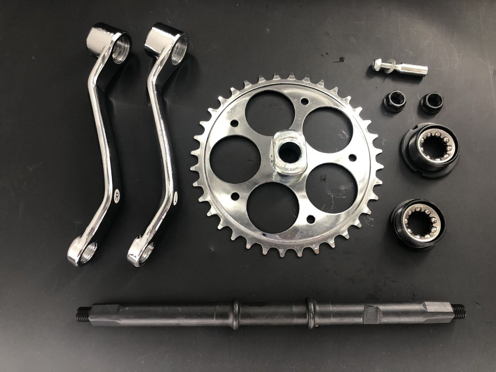 CDHPOWER 266mm Wide Crank Set Assembly for 2 Stroke &4 Stroke Gas Motorized Bike